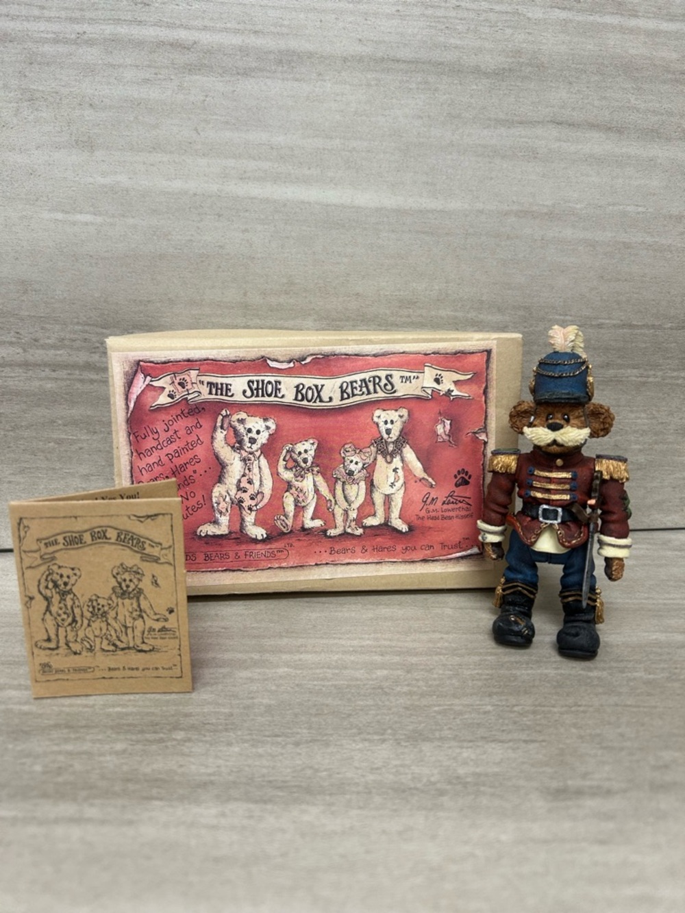 The Shoe Box Bears Nutcracker Bear Figurine - Red & Blue